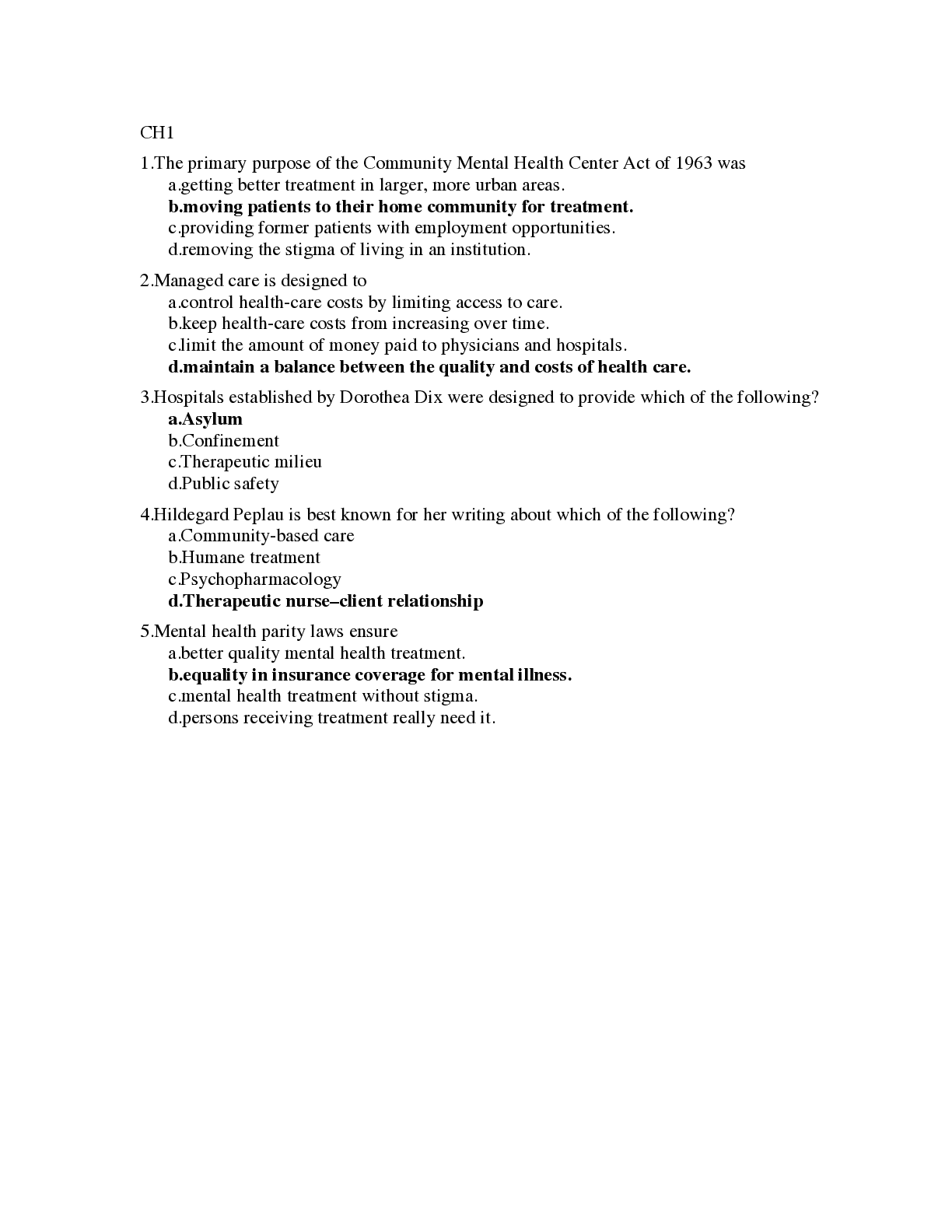 Preview image for NUR 190 Psychiatric Mental Health All Questions and Answers 2023